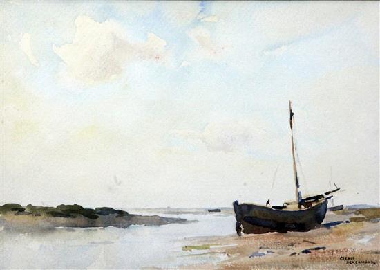 Gerald Ackermann (1876-1960) Blakeney Channel, 6.5 x 9.5in.